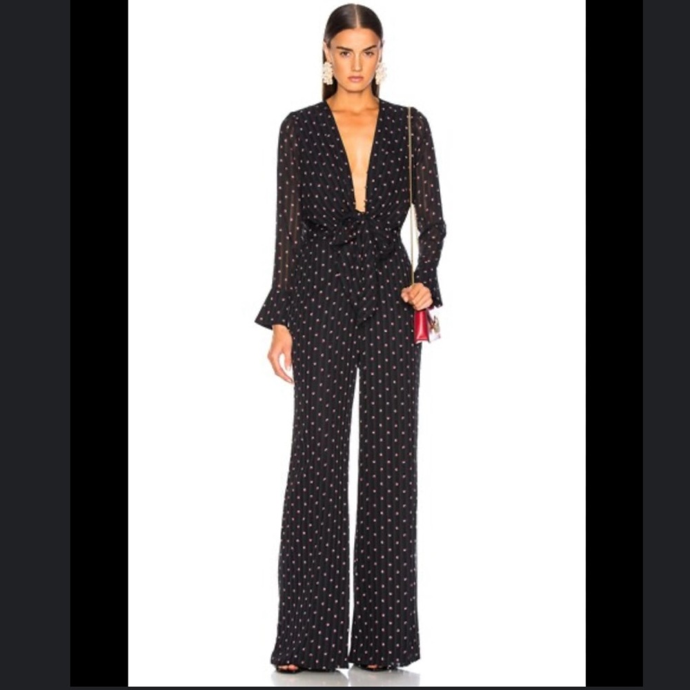 Alexis Polka Dot Jumpsuit Sz M
